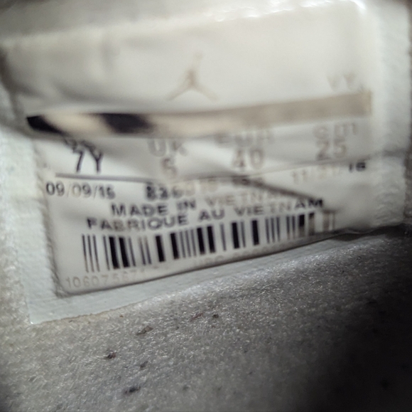 Nike Air Jordan 4 Retro OG IV White Cement Size 7Y Basketball Shoes - Picture 7 of 9